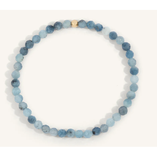 Aquamarine Bead Brac 4MM Dee Berkley Diny's Jewelers Middleton, WI