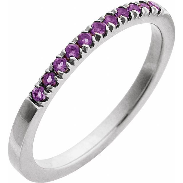 Sterling Silver Natural Amethyst Stackable Ring Diny's Jewelers Middleton, WI