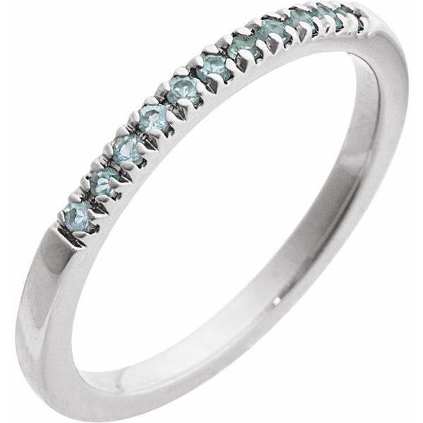 Sterling Silver Natural Aquamarine Stackable Ring Diny's Jewelers Middleton, WI