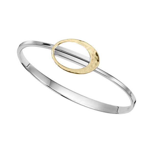 Elliptical Elegance Sterling Silver and 14K Yellow Gold Diny's Jewelers Middleton, WI