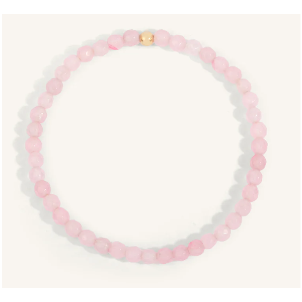 Rose Quartz Brac 4MM Bead Dee Berkley Diny's Jewelers Middleton, WI