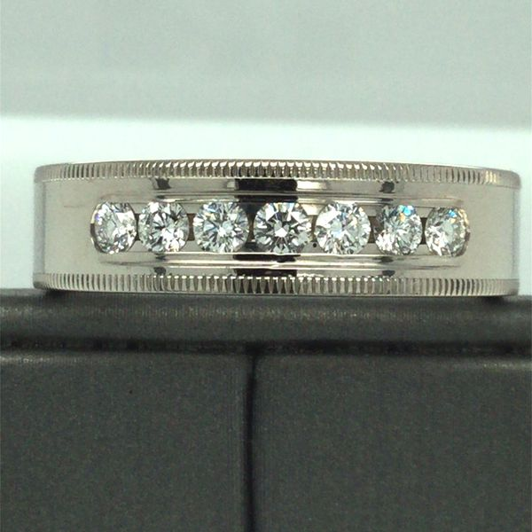 Men's Diamond Wedding Band Image 3 Dolabany Jewelers Westwood, MA