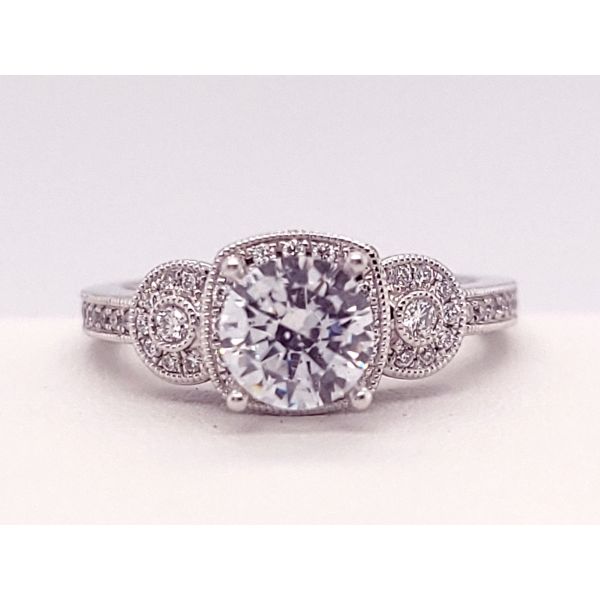Diamond Semi-Mount Ring Image 2 Dolabany Jewelers Westwood, MA