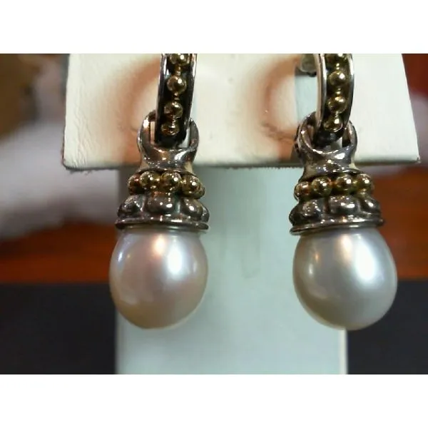 Blue pearl earrings store pandora