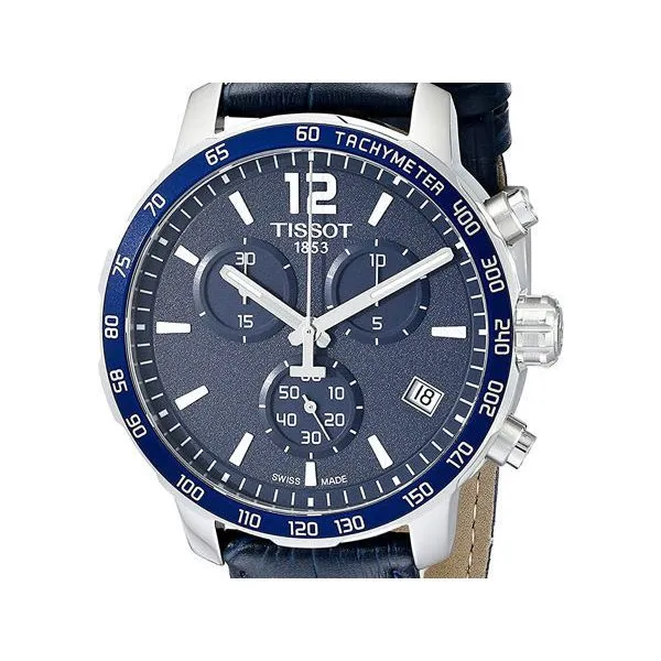 Tissot quickster chronograph blue dial men's watch sales