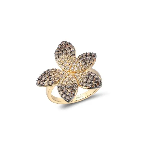 Yellow 14Kt Flower Petal Diamond Fashion Ring Doland Jewelers, Inc. Dubuque, IA