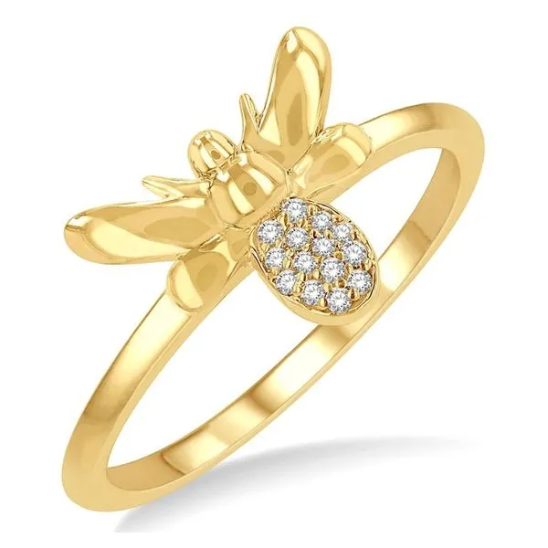10K Yellow Gold Honey Bee Diamond Fashion Ring Doland Jewelers, Inc. Dubuque, IA