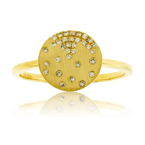 Yellow 14K Gold Confetti Satin Diamond Fashion Ring Doland Jewelers, Inc. Dubuque, IA