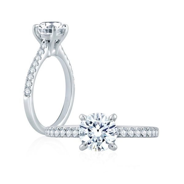 White 18Kt In Line Diamond Ring Doland Jewelers, Inc. Dubuque, IA