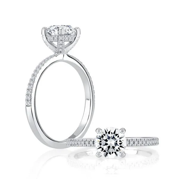 White 18K In Line Diamond Ring Doland Jewelers, Inc. Dubuque, IA