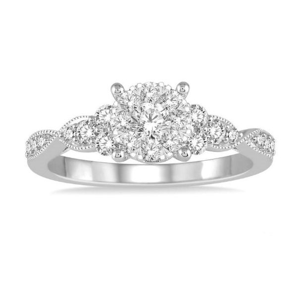 White 14Kt Cluster Diamond Ring Doland Jewelers, Inc. Dubuque, IA