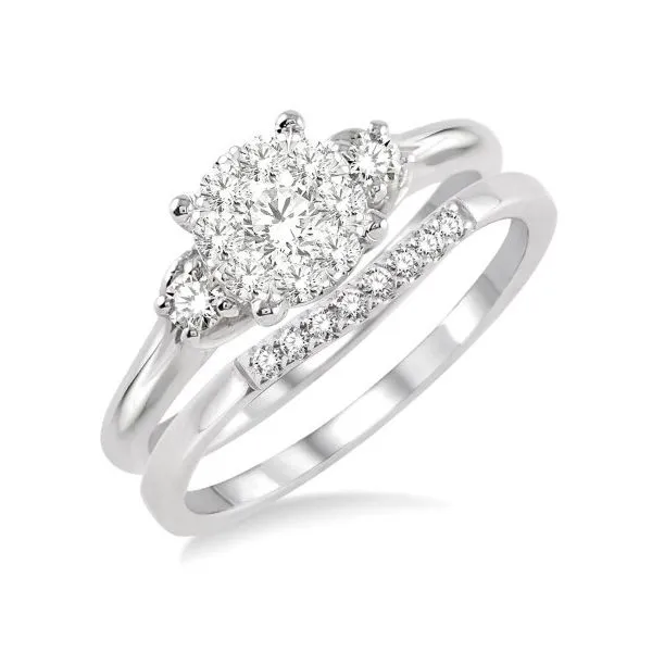 White 14 Karat Diamond Wedding Set Doland Jewelers, Inc. Dubuque, IA