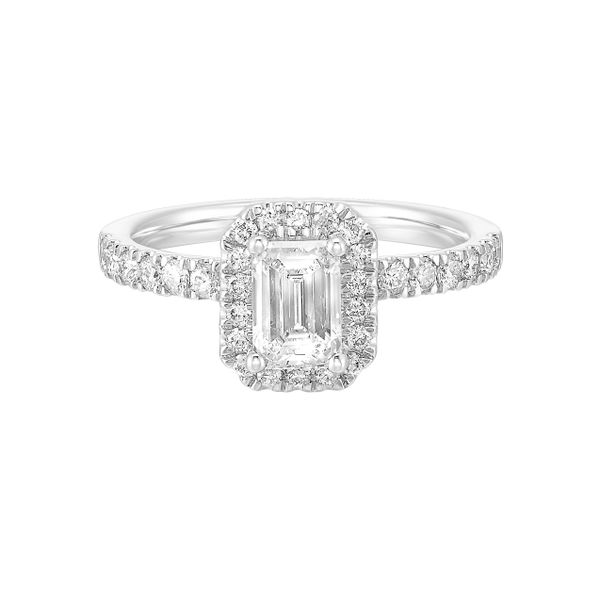 White 14Kt Halo Lab Diamond Ring Doland Jewelers, Inc. Dubuque, IA
