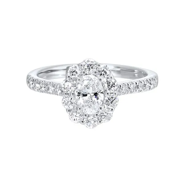 White 14Kt Halo Lab Diamond Ring Doland Jewelers, Inc. Dubuque, IA