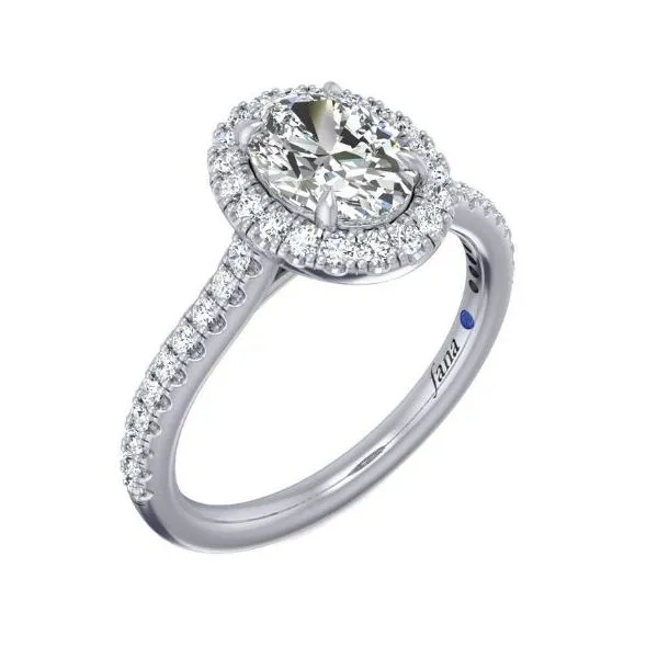 White 14Kt Delicate Oval Halo Semi Mount Ring Doland Jewelers, Inc. Dubuque, IA