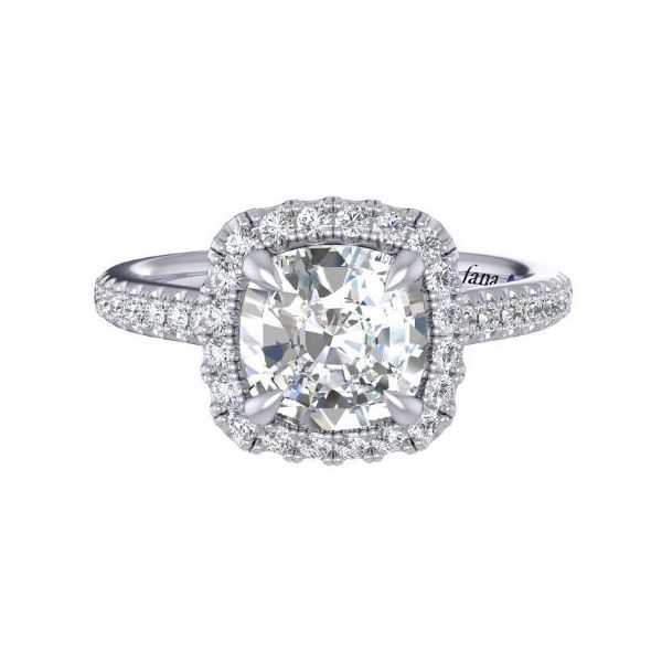 White 14Kt Halo Semi Mount Engagement Ring Image 2 Doland Jewelers, Inc. Dubuque, IA