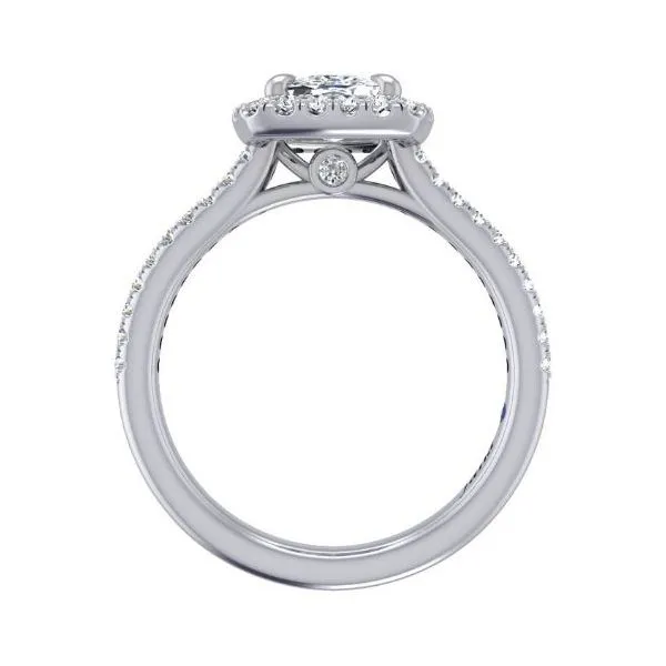White 14Kt Halo Semi Mount Engagement Ring Image 3 Doland Jewelers, Inc. Dubuque, IA