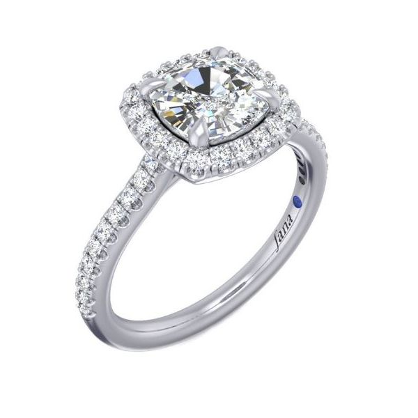 White 14Kt Halo Semi Mount Engagement Ring Doland Jewelers, Inc. Dubuque, IA