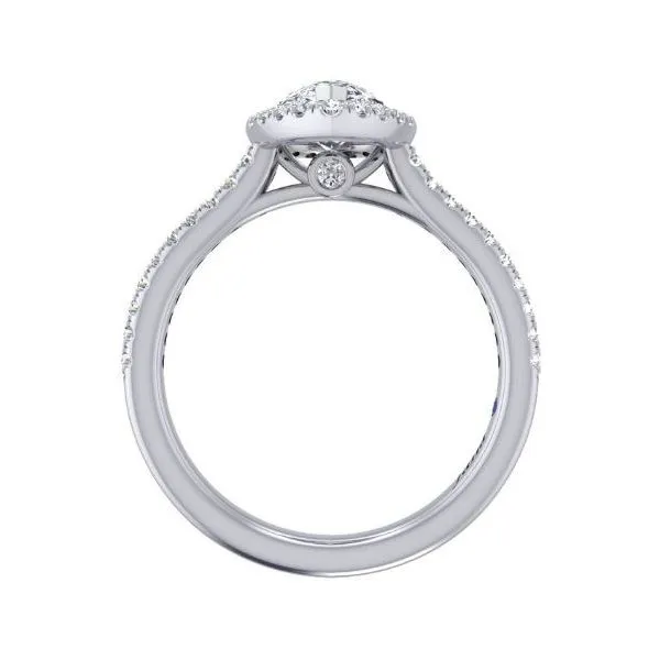 White 14Kt Halo Semi Mount Ring Image 3 Doland Jewelers, Inc. Dubuque, IA