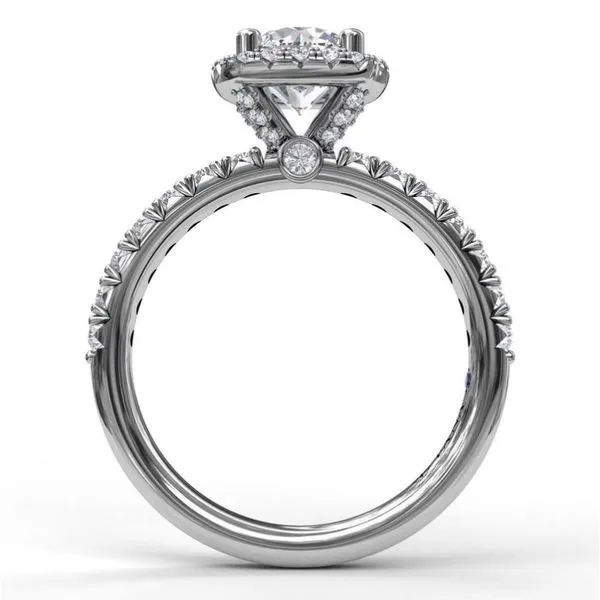 White 14Kt Halo Semi Mount Ring Image 2 Doland Jewelers, Inc. Dubuque, IA