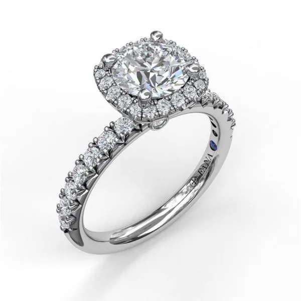 White 14Kt Halo Semi Mount Ring Doland Jewelers, Inc. Dubuque, IA