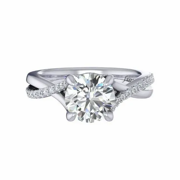 White 14Kt Split Shank Semi Mount Ring Image 2 Doland Jewelers, Inc. Dubuque, IA