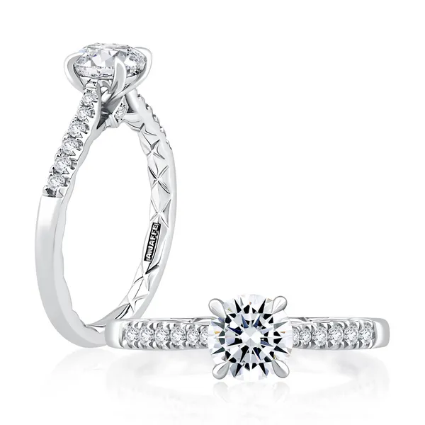 White 14 Karat Signature Quilted In Line Engagement Ring Doland Jewelers, Inc. Dubuque, IA