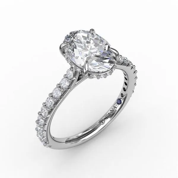 14K White Gold Oval Semi Mount Ring Doland Jewelers, Inc. Dubuque, IA