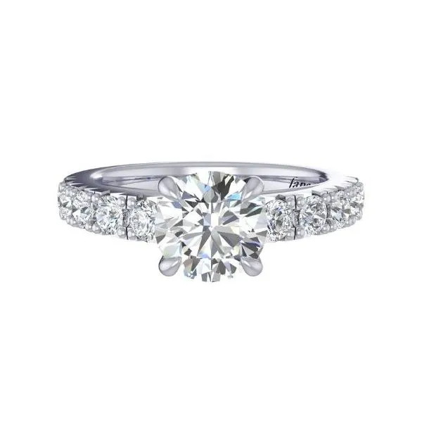 White 14Kt Handset French Pave Semi Mount Ring Image 2 Doland Jewelers, Inc. Dubuque, IA