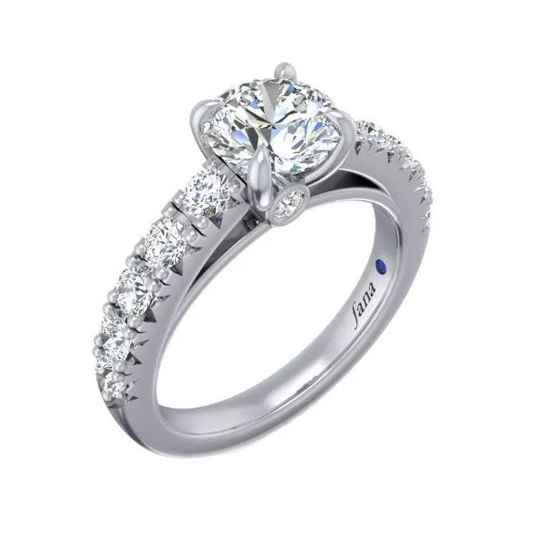 White 14Kt Handset French Pave Semi Mount Ring Doland Jewelers, Inc. Dubuque, IA