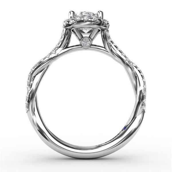 White 14Kt Halo Semi Mount Ring Image 3 Doland Jewelers, Inc. Dubuque, IA