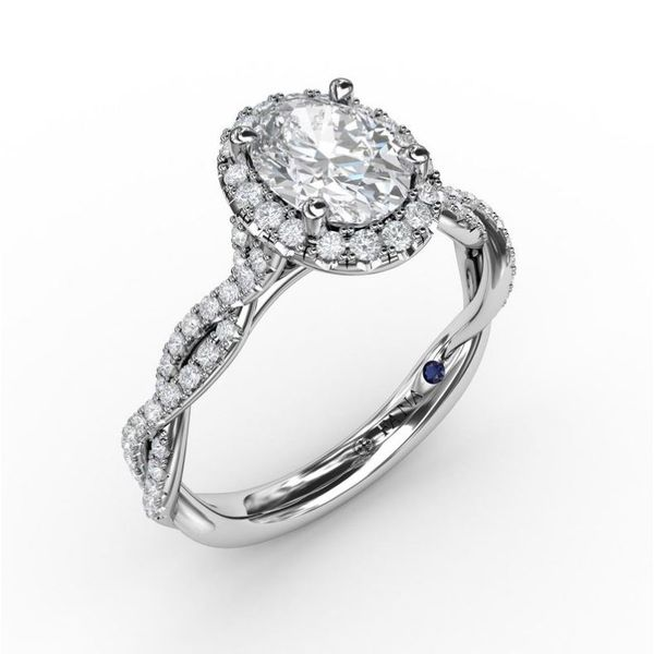 White 14Kt Halo Semi Mount Ring Doland Jewelers, Inc. Dubuque, IA
