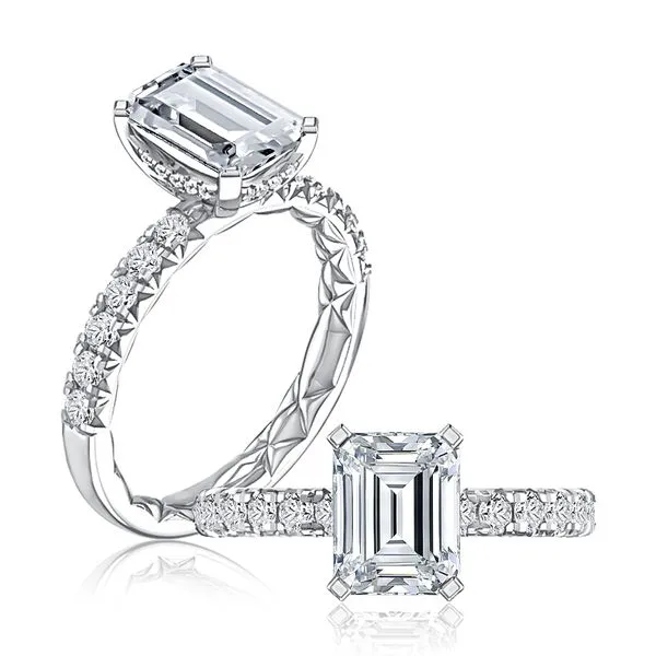 White 14Kt In Line Semi Mount Ring Doland Jewelers, Inc. Dubuque, IA