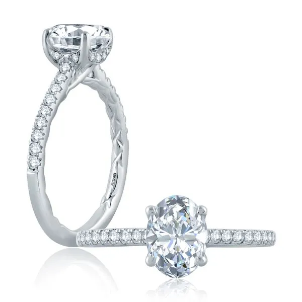 White 14Kt In Line Semi Mount Ring Doland Jewelers, Inc. Dubuque, IA