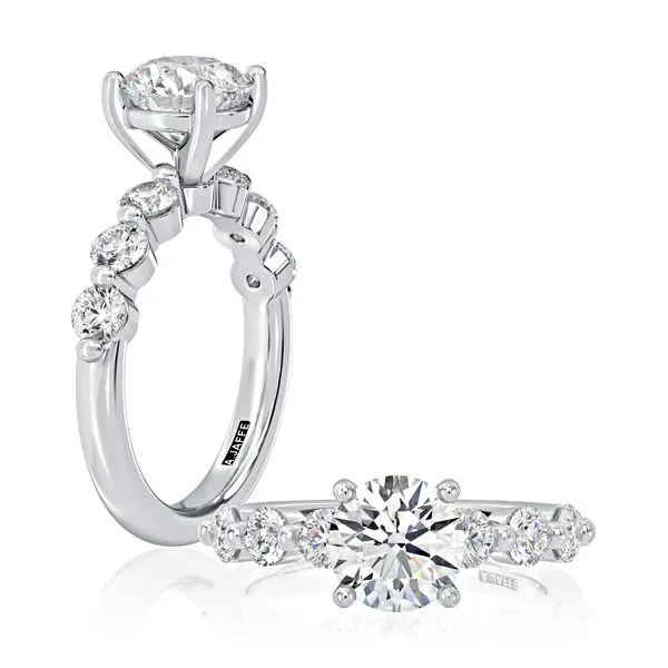 White 14Kt Single Prong Set Semi Mount Ring Doland Jewelers, Inc. Dubuque, IA
