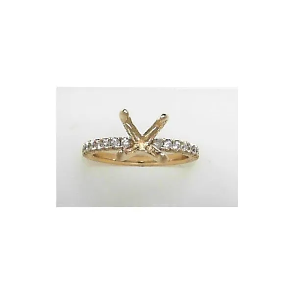Yellow 14 Karat Diamond In Line Semi Mount Ring Doland Jewelers, Inc. Dubuque, IA