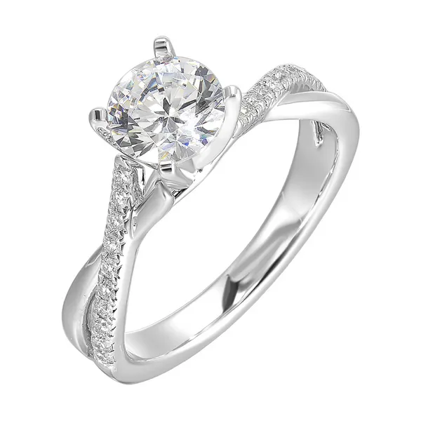 White 14 Karat Twist Diamond Semi Mount Ring Doland Jewelers, Inc. Dubuque, IA