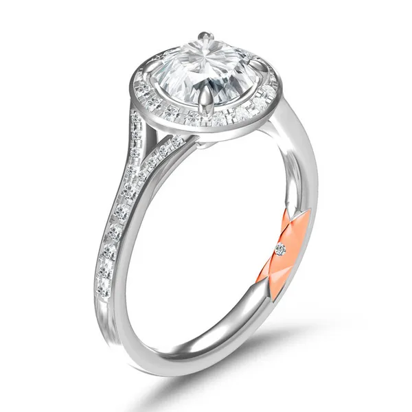 White 14 Karat Diamond Halo Semi Mount Ring Doland Jewelers, Inc. Dubuque, IA