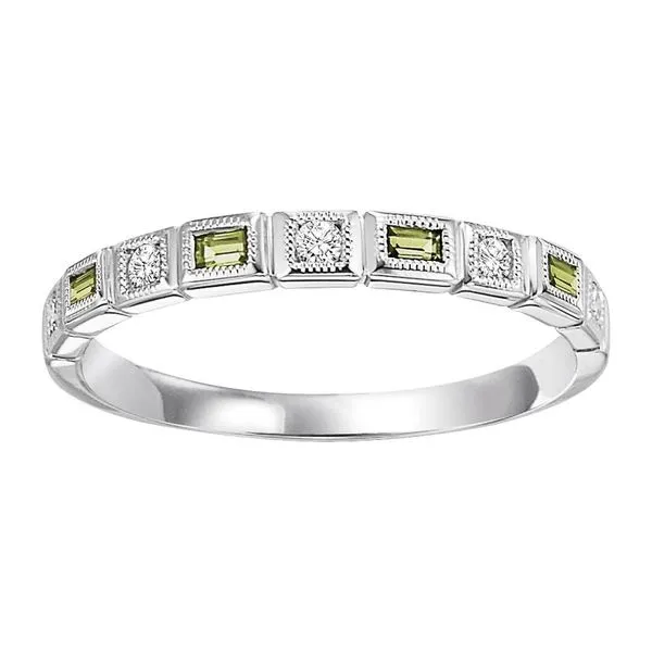 White Beaded Edge 10Kt Stackable Gemstone Ring Doland Jewelers, Inc. Dubuque, IA