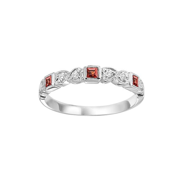 White Beaded Edge 10Kt Stackable Gemstone Ring Doland Jewelers, Inc. Dubuque, IA