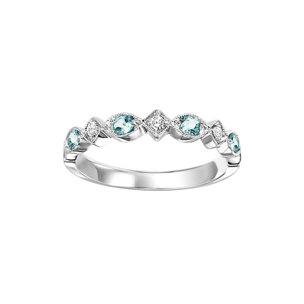White 10 Karat Stackable Gemstone Ring Doland Jewelers, Inc. Dubuque, IA
