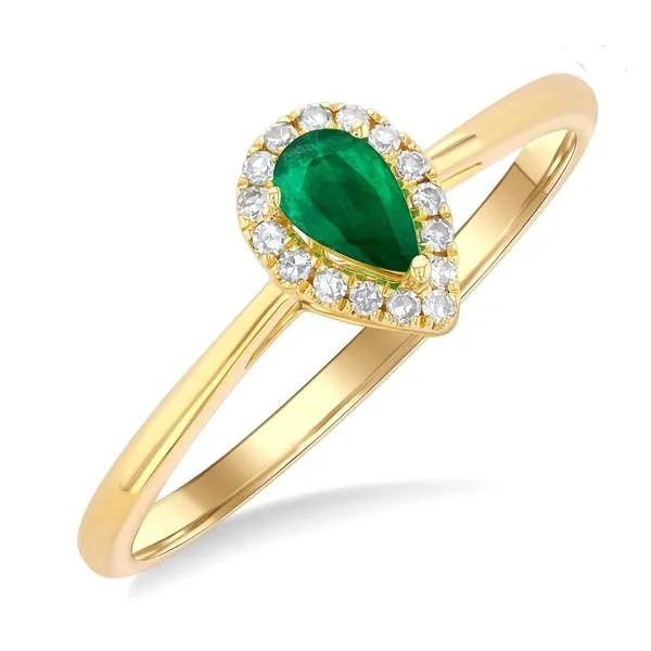 10K Yellow Gold Emerald and Diamond Gemstone Ring Doland Jewelers, Inc. Dubuque, IA
