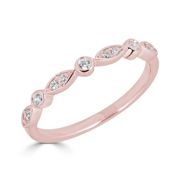 Rose 14Kt Bezel Set Wedding Band Doland Jewelers, Inc. Dubuque, IA