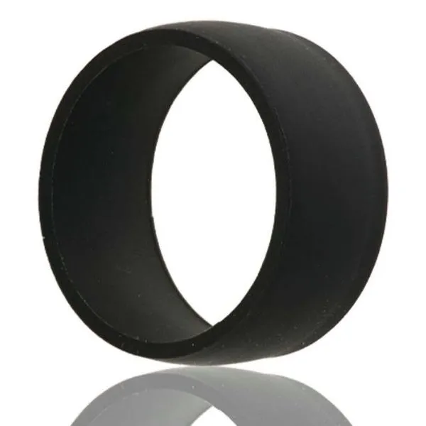 Black Heavy Stone 7Mm Silicone Wedding Band Doland Jewelers, Inc. Dubuque, IA