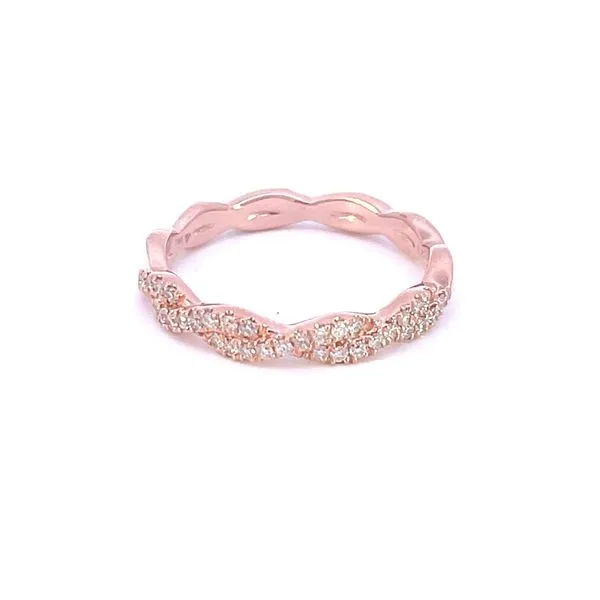 Rose 14Kt Twisted Wedding Band Doland Jewelers, Inc. Dubuque, IA