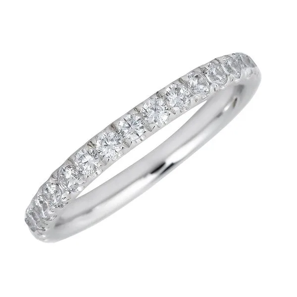 White 14Kt Wedding Band with 0.20ct Round Diamonds Doland Jewelers, Inc. Dubuque, IA
