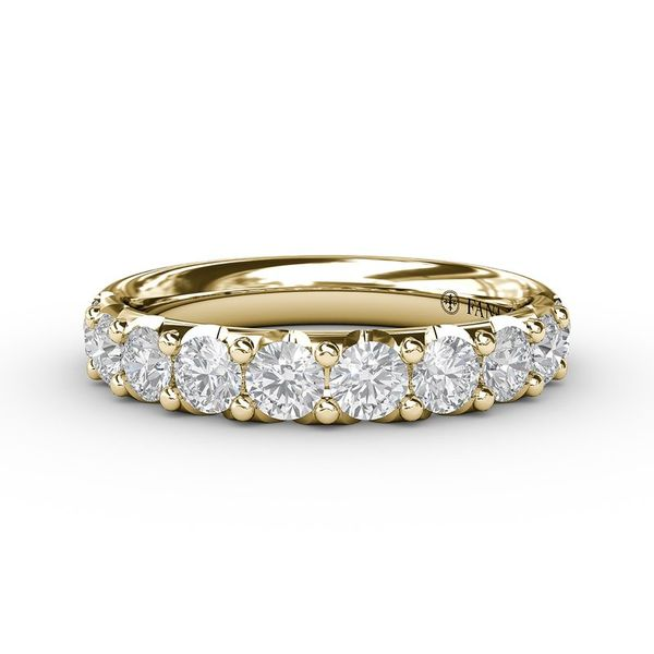 Yellow 14 Karat Shared Prong Wedding Band Doland Jewelers, Inc. Dubuque, IA