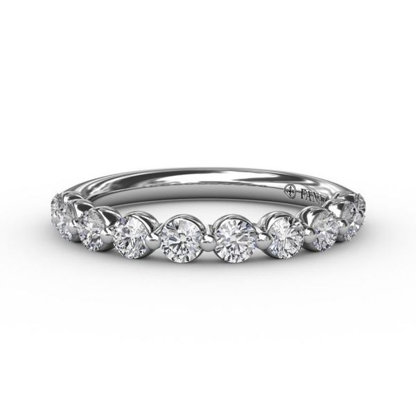 White 14 Karat Single Prong Stackable Wedding Band Doland Jewelers, Inc. Dubuque, IA