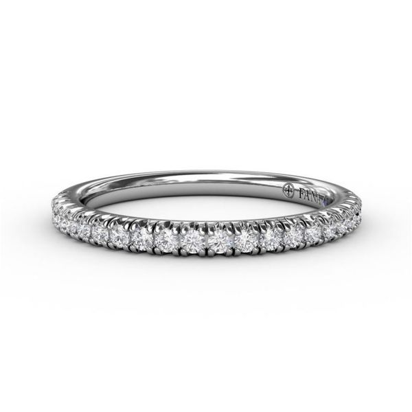 White 14 Karat Split Prong Set Stackable Wedding Band Doland Jewelers, Inc. Dubuque, IA