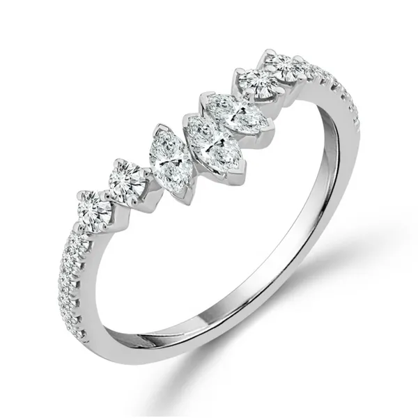 White 10 Karat Wedding Band Doland Jewelers, Inc. Dubuque, IA